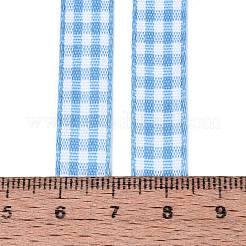 Single Face Plaid Polyester Satin Ribbon&nbsp;SRIB-T009-10D