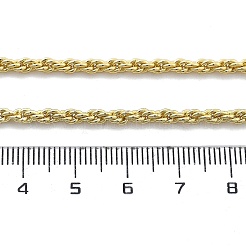 3mm Brass Rope Chain Necklaces for Men Women&nbsp;NJEW-G160-10G