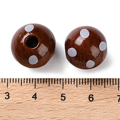 Printed Wood Beads&nbsp;WOOD-Z002-17