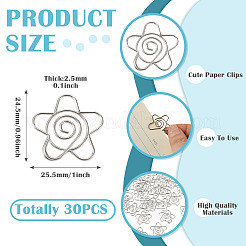 Flower Iron Paper Clips&nbsp;AJEW-TAC0006-32P