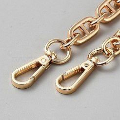 Zinc Alloy Oval Link Chain Purse Chains&nbsp;FIND-WH0367-153KCG