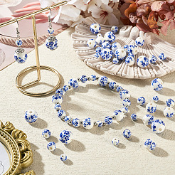 40Pcs 4 Styles Handmade Porcelain Beads&nbsp;PORC-TADJ0001-08B