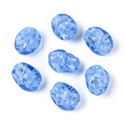 Handmade Lampwork & Glitter Powder Beads Strands&nbsp;LAMP-T023-29C
