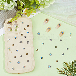 50Pcs Alloy Enamel Cabochons&nbsp;OCOR-WH0521-158