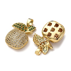 Brass Micro Pave Cubic Zirconia Pendants&nbsp;KK-A271-08A-G