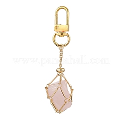 2Pcs 2 Colors Brass Bar Link Chains Pouch Stone Pendant Decorations&nbsp;HJEW-JM02036