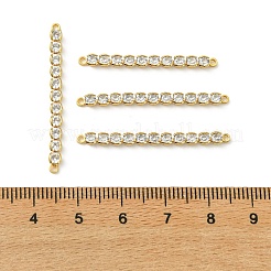 SHEGRACE Brass Pave Clear Cubic Zirconia Connector Charms&nbsp;XGRQ3P478-640G