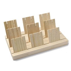 3-Slot Wooden Earring Display Card Stands&nbsp;EDIS-R027-01A-03