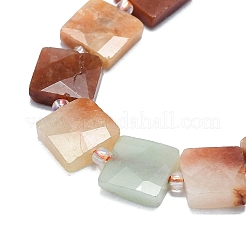 Natural Rutilated Quartz Beads Strands&nbsp;G-G106-D02-02