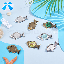 12Pcs 2 Colors Alloy Brooch Findings&nbsp;FIND-GA0008-64