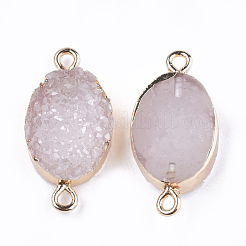 Electroplate Druzy Resin Links connectors&nbsp;RESI-S366-08F
