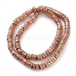 Electroplated Natural Lava Rock Beads Strands&nbsp;G-I360-A01-03