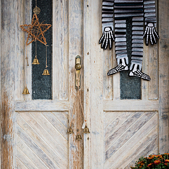 2Pcs 2 Style Brass & Iron Witch Bells Wind Chimes Door Hanging Pendant Decoration&nbsp;AJEW-GA0005-69