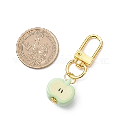 Opaque Acrylic Apple Pendant Decorations&nbsp;HJEW-JM04240-02