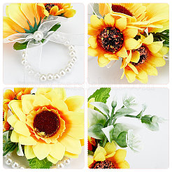 Silk Cloth Imitation Flower Wrist&nbsp;AJEW-CP0001-38