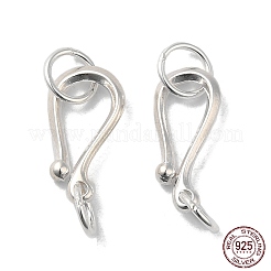 925 Sterling Silver S Shape Clasps&nbsp;STER-A009-17