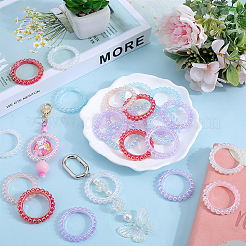 30Pcs UV Plating Opaque Acrylic Beads Frames&nbsp;PACR-SP0001-03