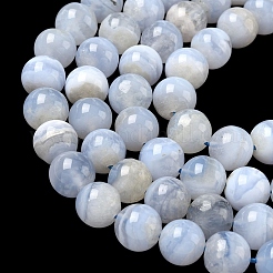 Grade A Natural Blue Lace Agate Beads Strands&nbsp;G-F222-29-8mm-1