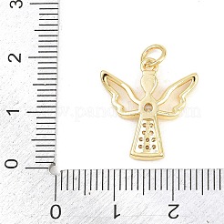 Brass Micro Pave Cubic Zirconia Pendants&nbsp;KK-F938-38G-03