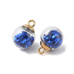 Glass Round Pendants&nbsp;GLAA-P063-01G-09