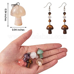 5Pcs Natural Cherry Blossom Agate Pendants&nbsp;G-SZ00001-87D