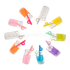 70Pcs 7 Colors Transparent Resin Pendants&nbsp;RESI-CJ0002-08