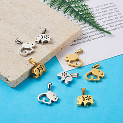 8Pcs 4 Styles 304 Stainless Steel Pendants&nbsp;STAS-TA0001-36