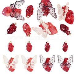8Pcs 4 Styles Transparent Resin Pendants&nbsp;RESI-TA0005-10