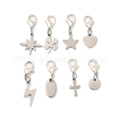 8Pcs Stainless Steel Pendant Decorations&nbsp;HJEW-JM03573