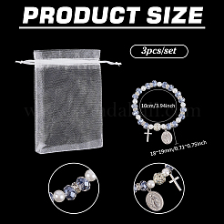 3Pcs 304 Stainless Steel Charm Bracelets&nbsp;BJEW-PH01939