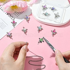 12Pcs 6 Colors Evil Eye Resin Pendants&nbsp;RESI-CJ0004-02