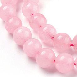 Dyed Natural White Jade  Beads Strands&nbsp;JBR7-10MM