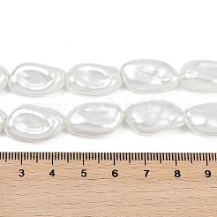 Electroplate Porcelain Imitation Pearl Beads Strands&nbsp;BSHE-Z009-01A