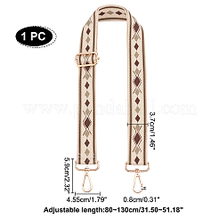 Rhombus Pattern Adjustable Cotton Bag Strap&nbsp;FIND-WH0092-46