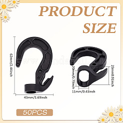 50Pcs Plastic Elastic Rope Hooks&nbsp;KY-MA0001-02