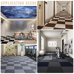 12Pcs Square Self-adhesion Polyester Carpet Tape&nbsp;DIY-CN0003-45C