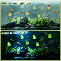 120Pcs 6 Styles Luminous Resin Funny Duck Figurines Ornaments&nbsp;DJEW-ME0001-17