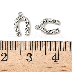 304 Stainless Steel Rhinestone Pendants&nbsp;STAS-V015-12P
