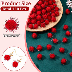 120Pcs Handmade DIY Doll Craft Pom Pom Balls&nbsp;FABR-SC0001-01C-01