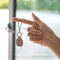 2Pcs 2 Colors PU Imitation Leather Keychains&nbsp;KEYC-CL0001-05