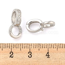 925 Sterling Silver Micro Pave Clear Cubic Zirconia Twister Clasps&nbsp;STER-B005-46P