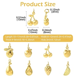 8Pcs 8 Styles 304 Stainless Steel Pendants&nbsp;STAS-CJ0003-22