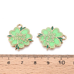 Saint Patrick's Day Alloy Enamel Pendants&nbsp;ENAM-T024-38A-G