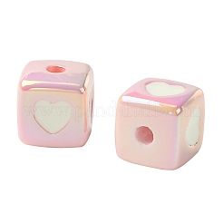 10Pcs Opaque Acrylic Enamel Beads&nbsp;ACRC-FS0001-02F