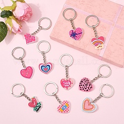 10Pcs 10 Styles PVC Keychains&nbsp;KEYC-YW0001-23