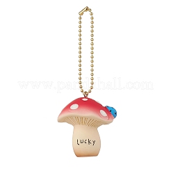 Resin Mushroom Pendant Decorations&nbsp;HJEW-JM03347
