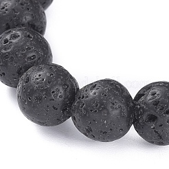 Natural Lava Rock Beads Stretch Bracelets&nbsp;BJEW-G623-02-10mm