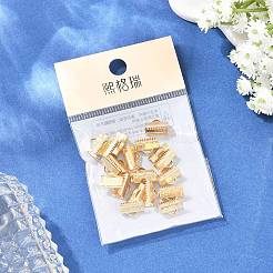SHEGRACE Brass Ribbon Crimp Ends&nbsp;XGR0062G-57G
