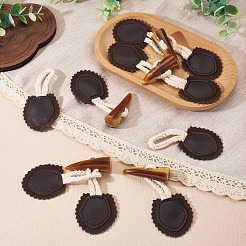 5 Pairs Resin Buttons&nbsp;BUTT-TA0001-48B