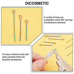 90Pcs 3 Styles Ion Plating(IP) 304 Stainless Steel Eye Pins&nbsp;STAS-DC0011-29